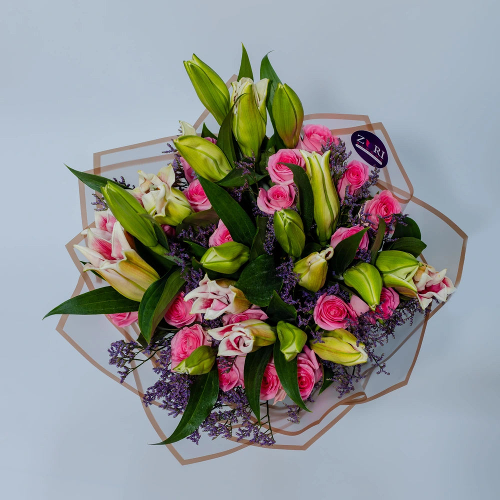 Glamorous Ensemble - Pink Roses